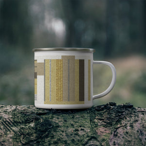 Bird Code Enamel Mug in Yellow