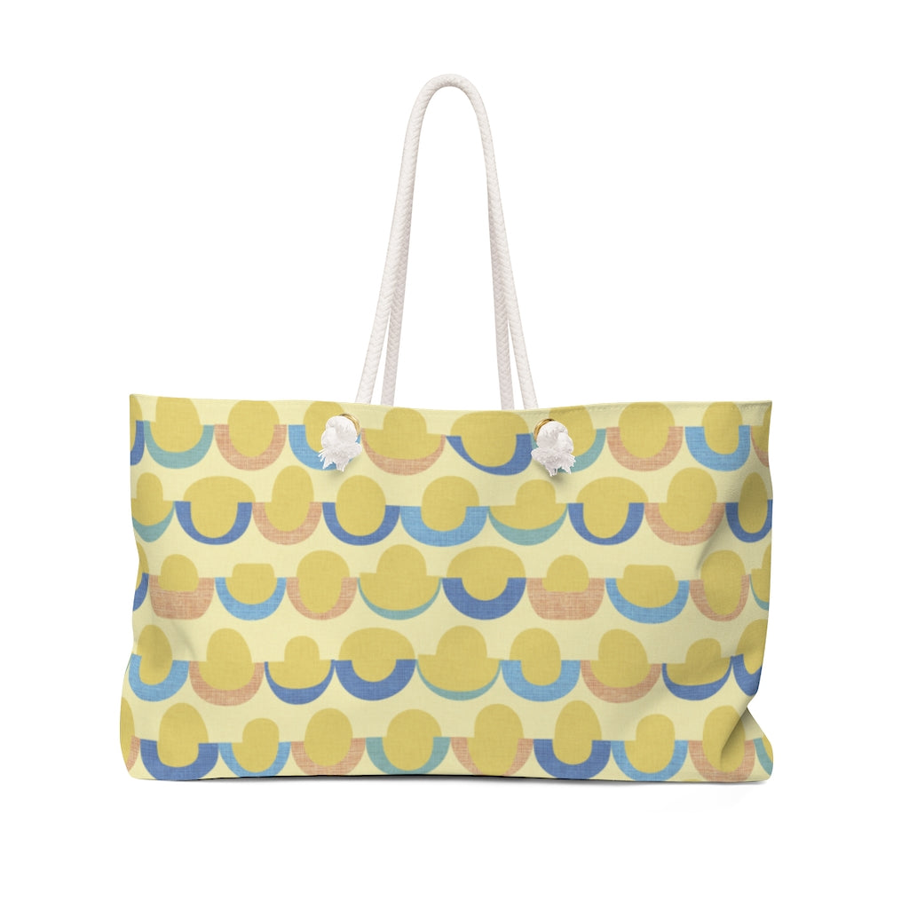 Half Moons Weekender Bag in Yellow