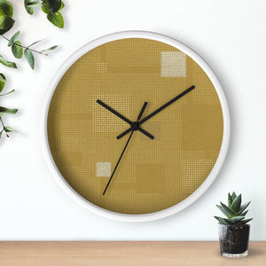 Block Party Wall Clock in Gold