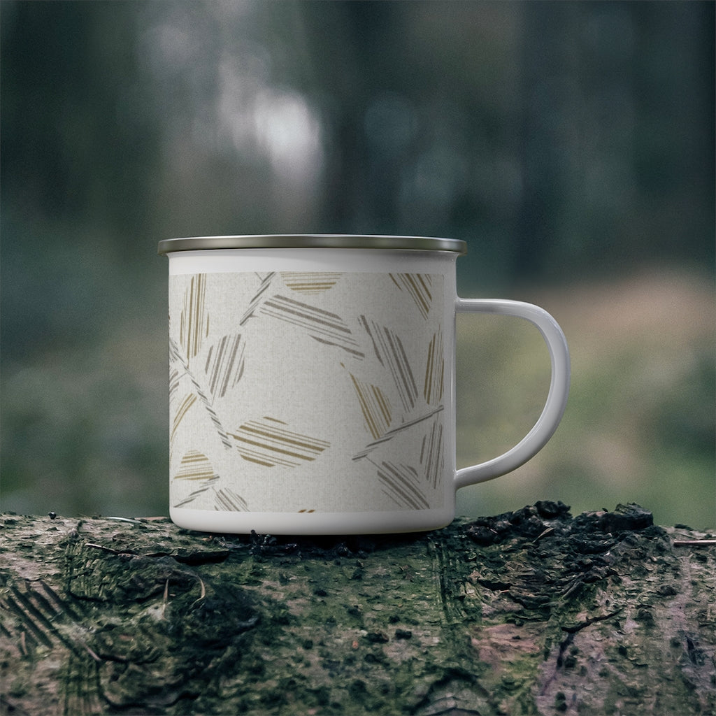 Riverbank Code Enamel Mug in Brown