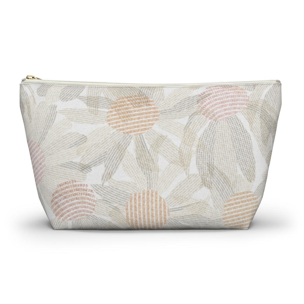 Daisy Chain Code Accessory Pouch w T-bottom in Brown