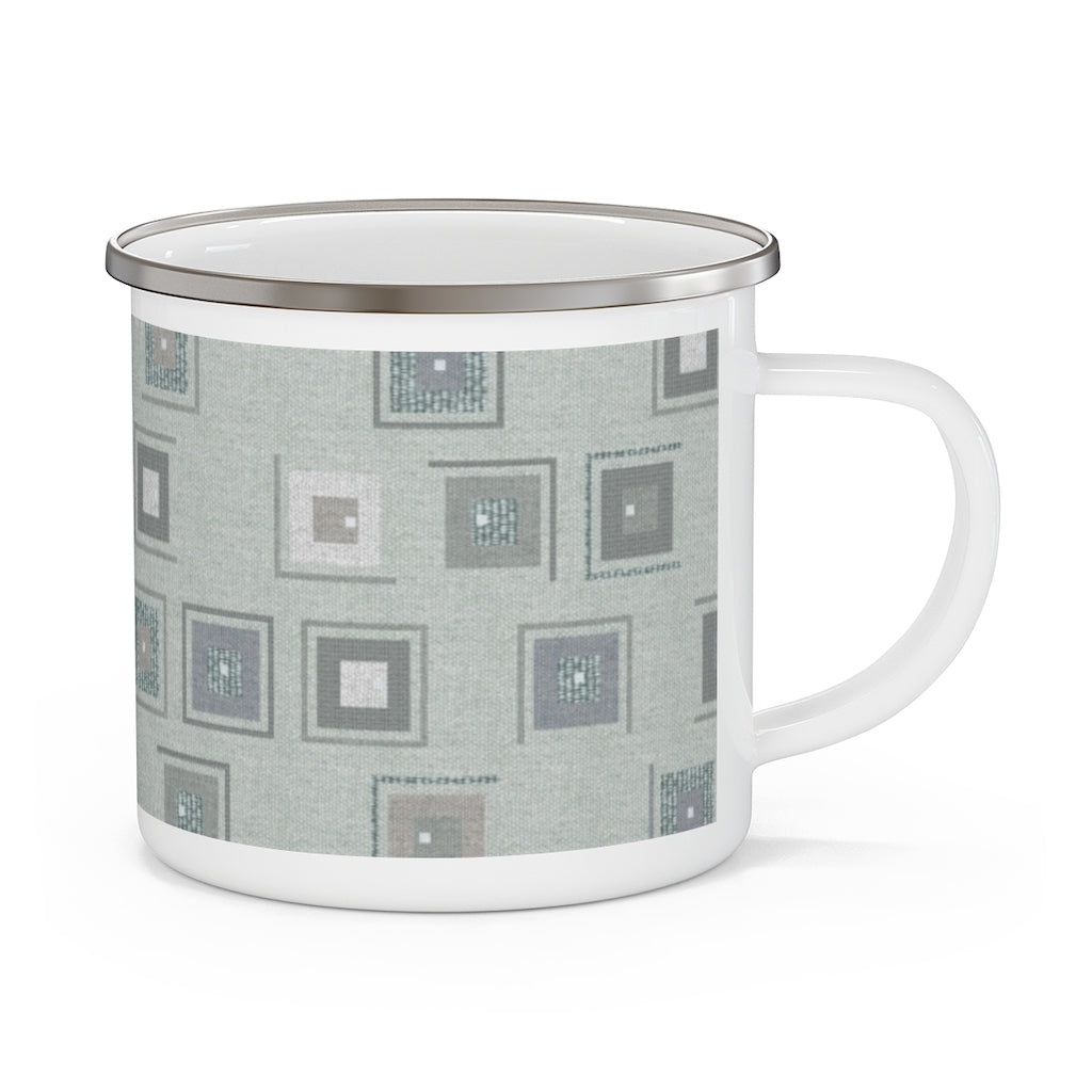 Key Code Enamel Mug in Aqua