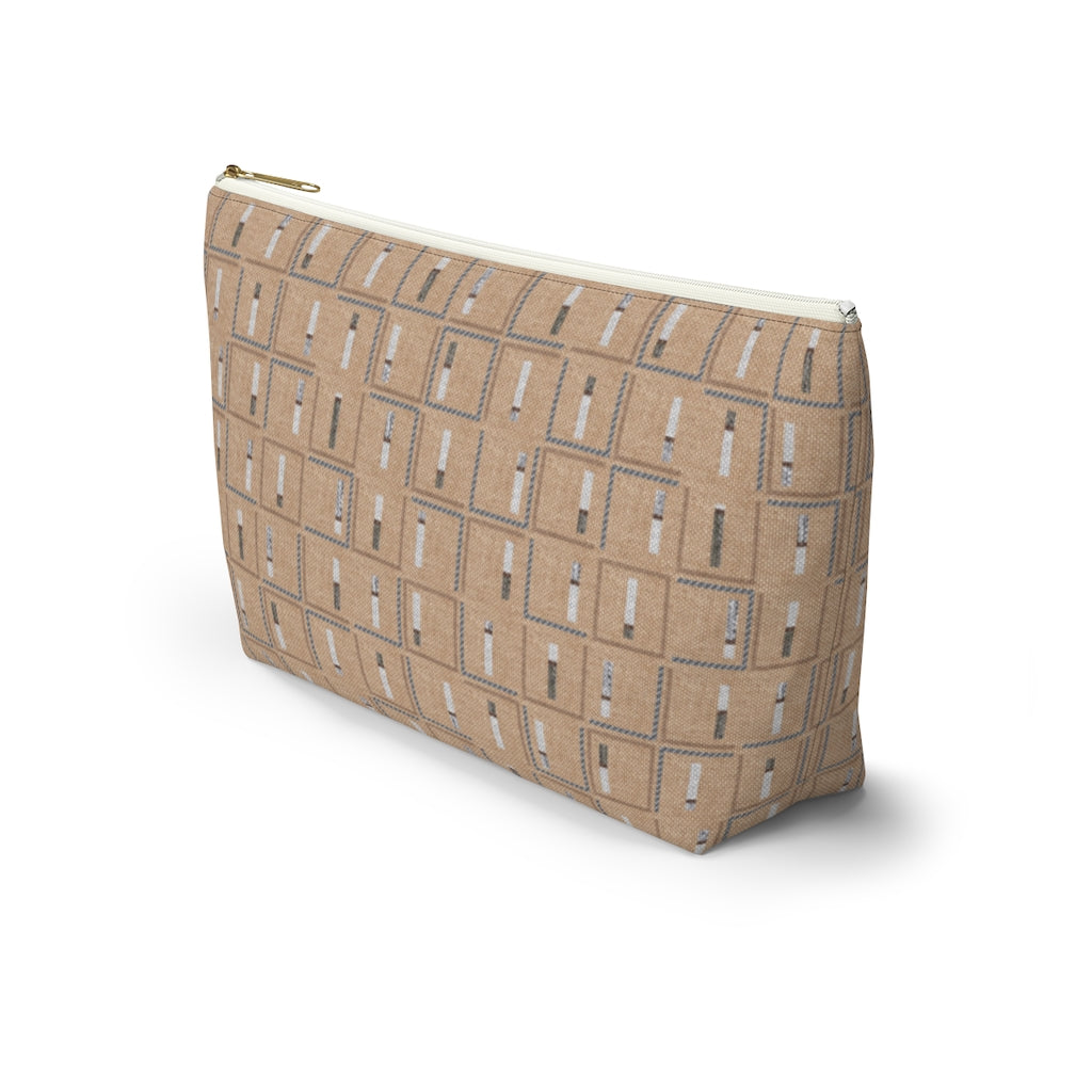 Pencil to Paper Accessory Pouch w T-bottom in Terracotta