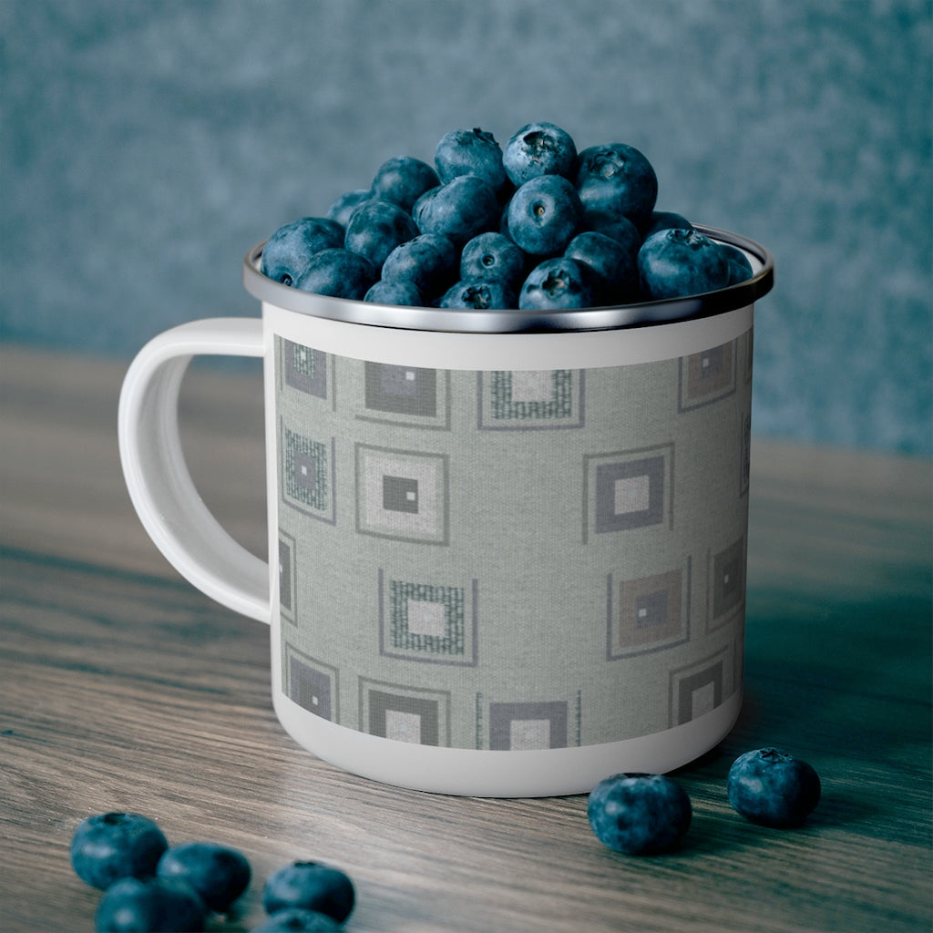 Key Code Enamel Mug in Aqua