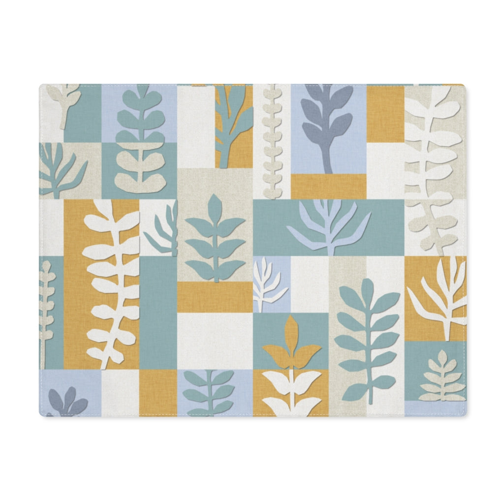 Botanical Paper Placemat in Teal