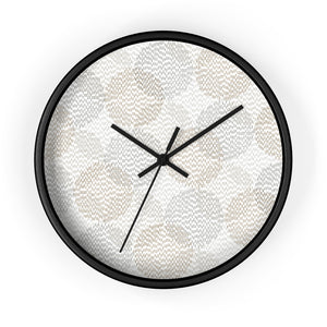 Stitch Circle Overlay Wall Clock in Brown