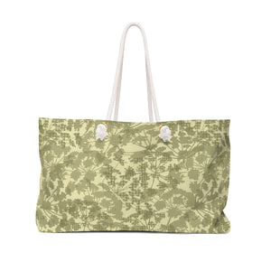 Floral Plaid Weekender Bag in Green