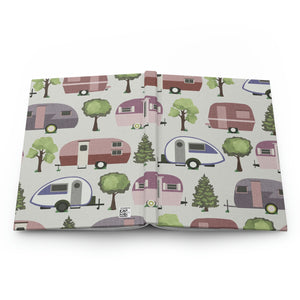 Teardrop Campers Hardcover Journal Matte in Purple