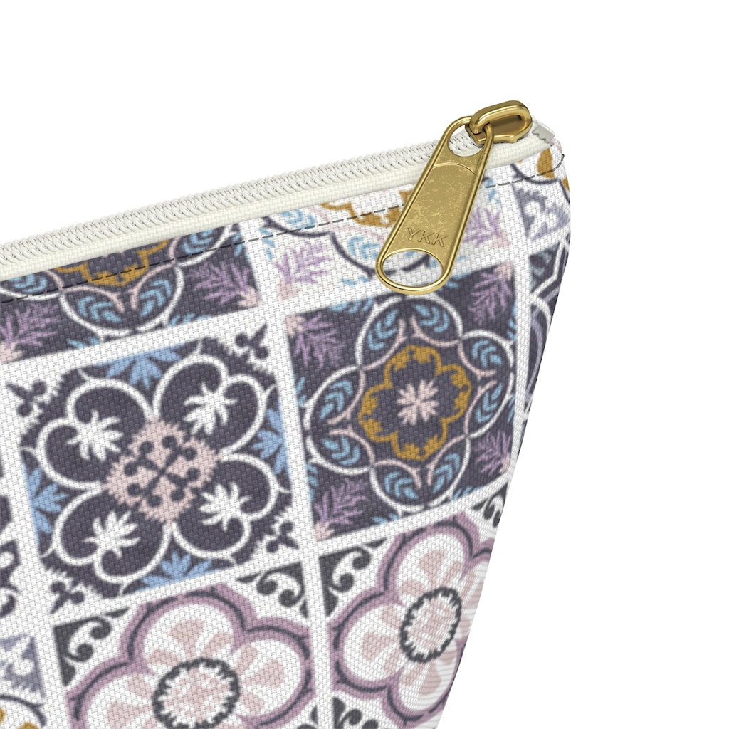 Seville Square Accessory Pouch w T-bottom in Purple