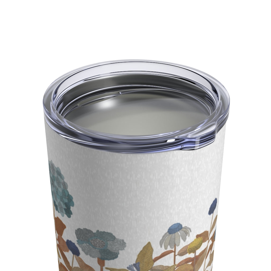 Illustrated Flowers Tumbler in Orange