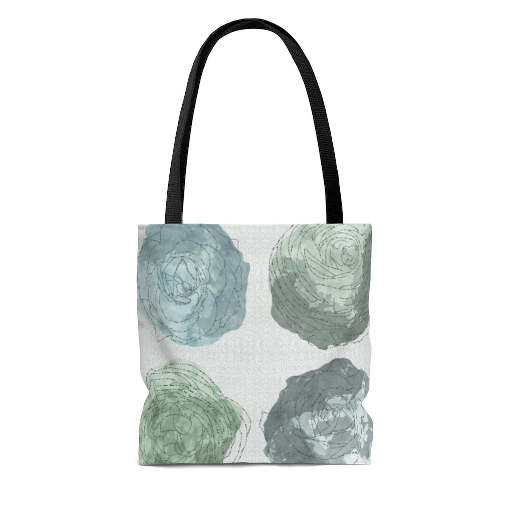 Decipher Code Tote Bag in Aqua