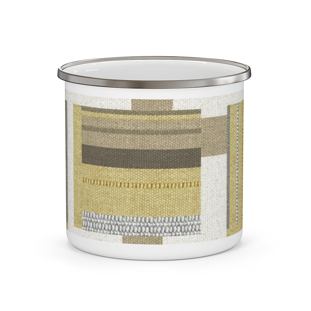 Bird Code Enamel Mug in Yellow