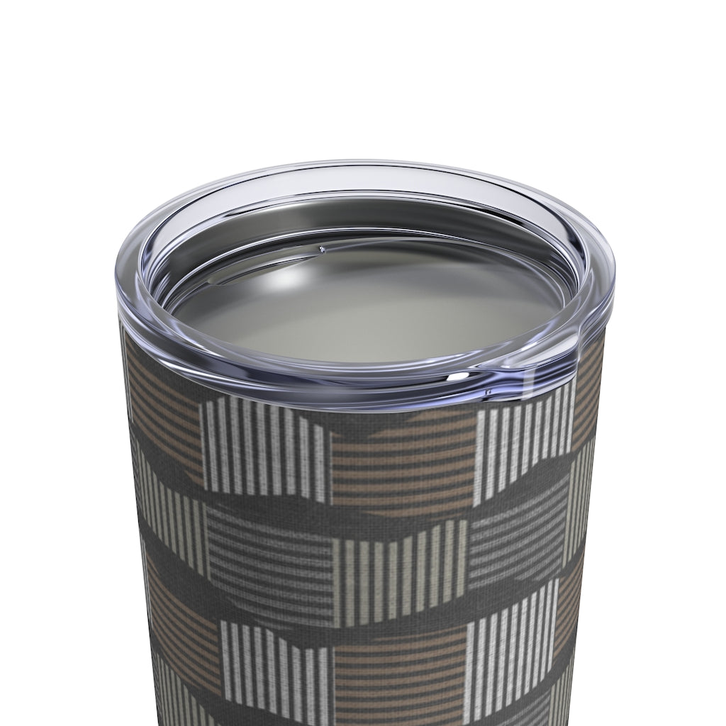 Check Stripe Tumbler in Gray