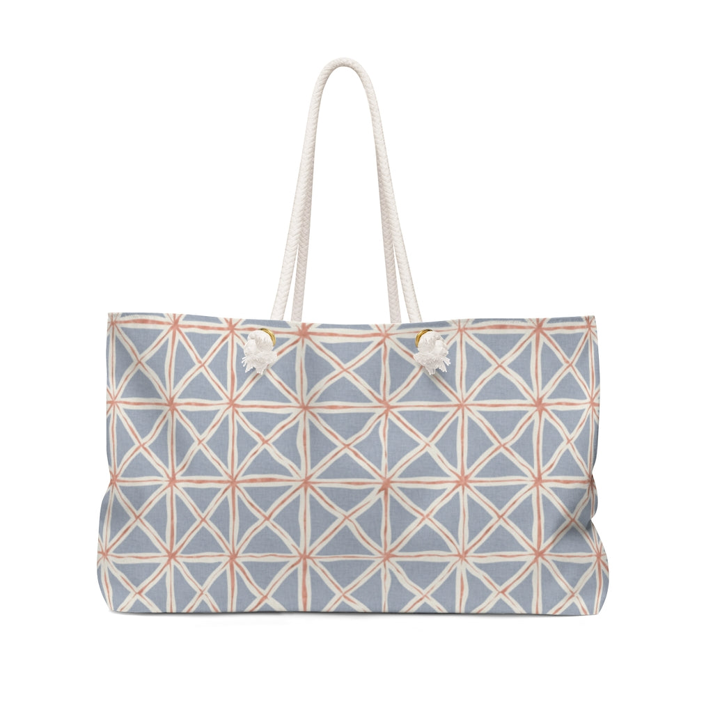 Tie Dye Folds Weekender Bag in Blue