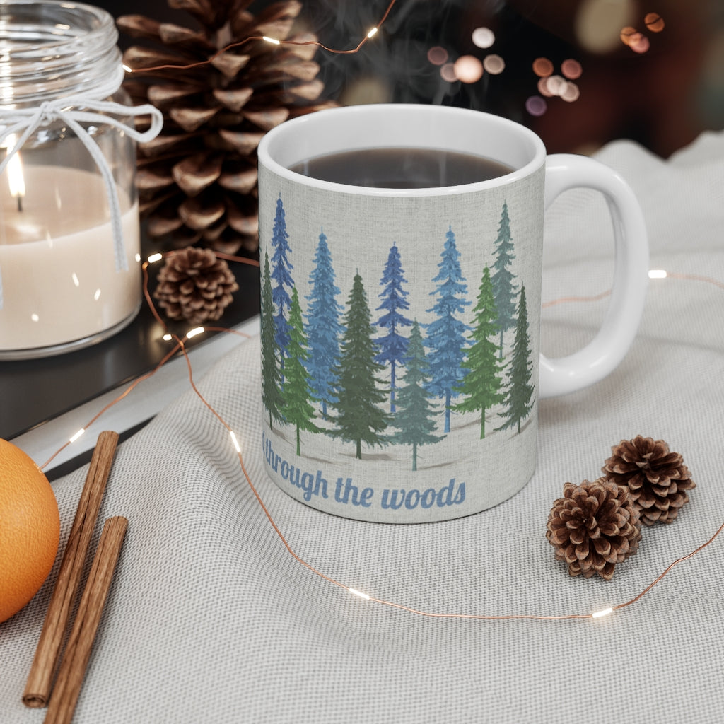 Through the Woods Mug in Blue
