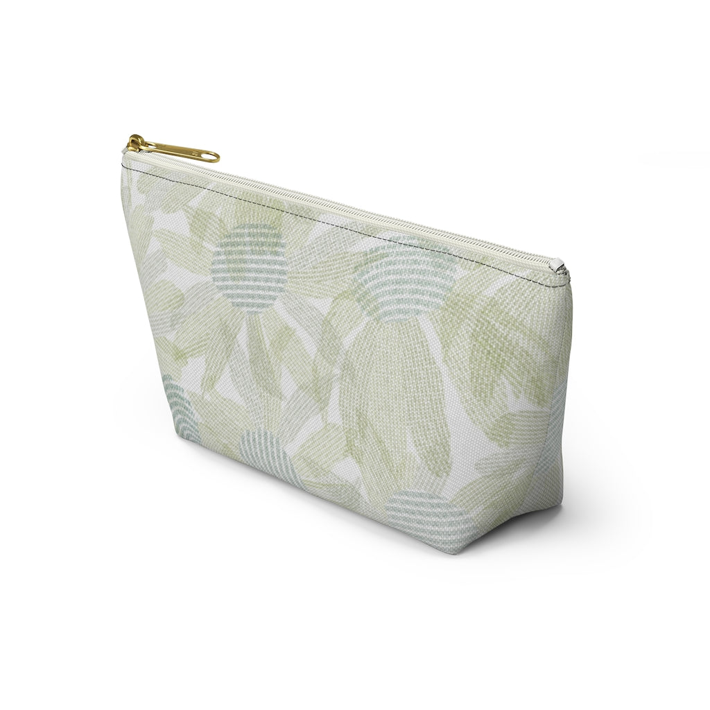 Daisy Chain Code Accessory Pouch w T-bottom in Green