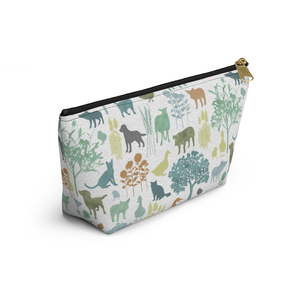 On the Farm Accessory Pouch w T-bottom in Aqua