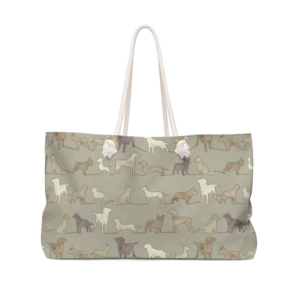 Dogs Weekender Bag in Brown