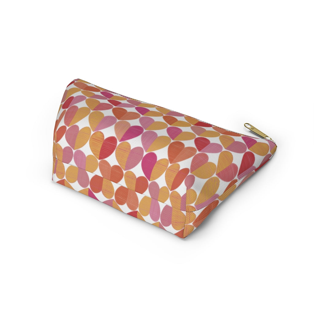Love Accessory Pouch w T-bottom in Red