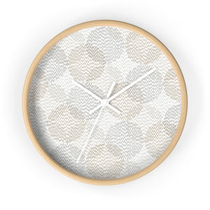 Stitch Circle Overlay Wall Clock in Brown