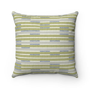 Kinetic Square Throw Pillow in Green