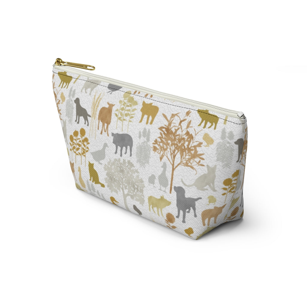 On the Farm Accessory Pouch w T-bottom in Gold