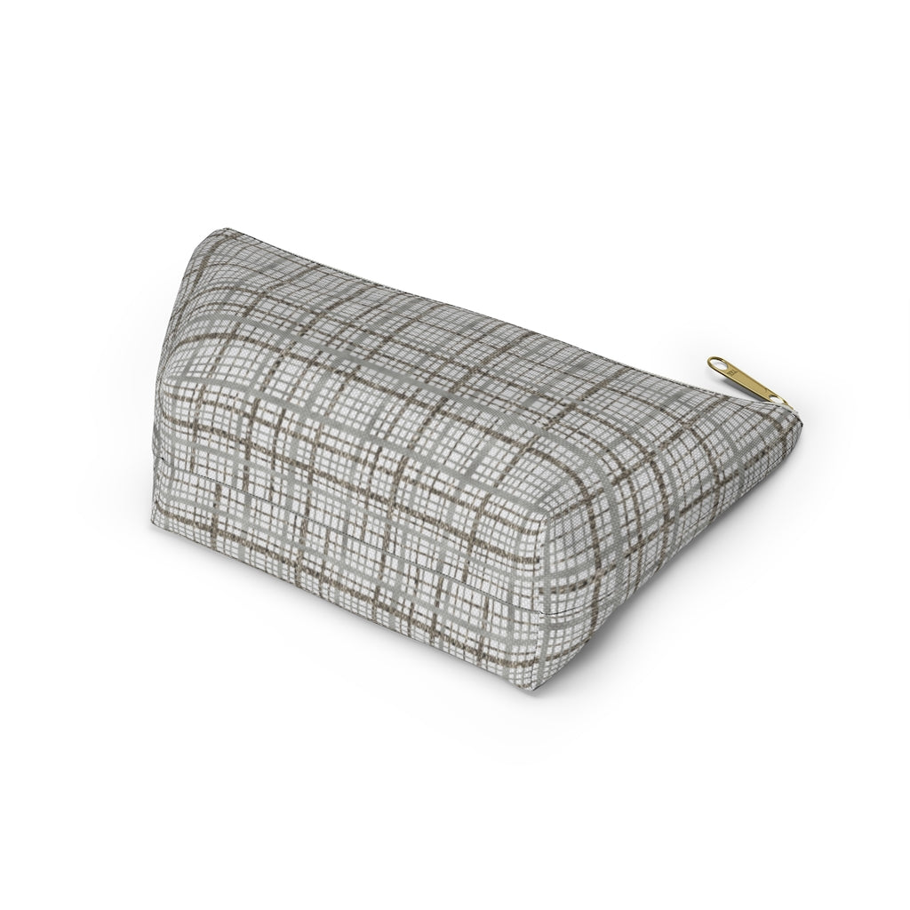 Rogers Tartan Accessory Pouch w T-bottom in Gray