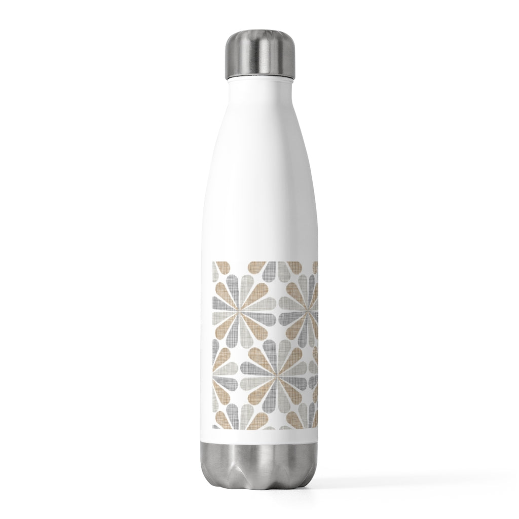 Floral Starburst 20oz Insulated Bottle in Brown