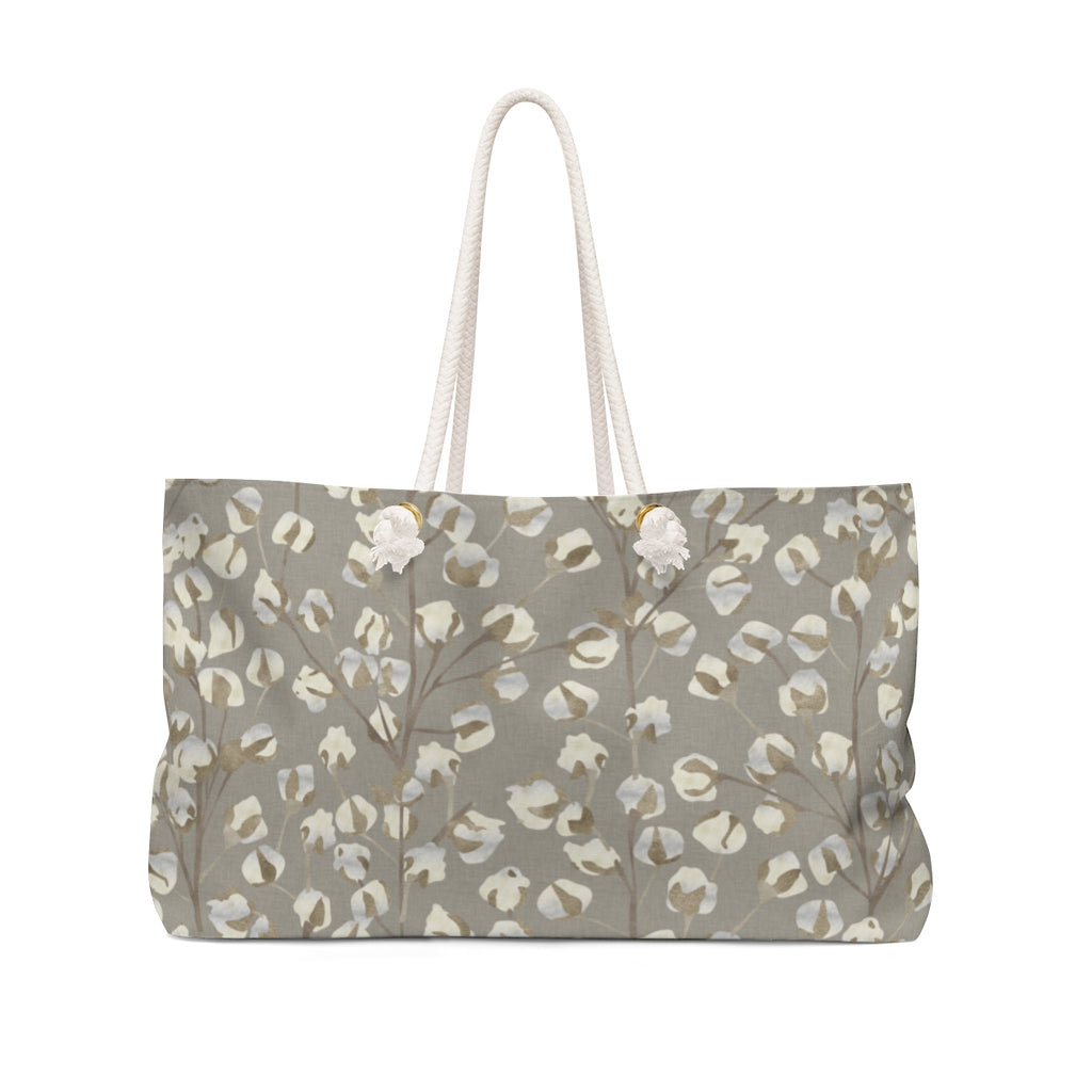 Cotton Branch Weekender Bag in Brown