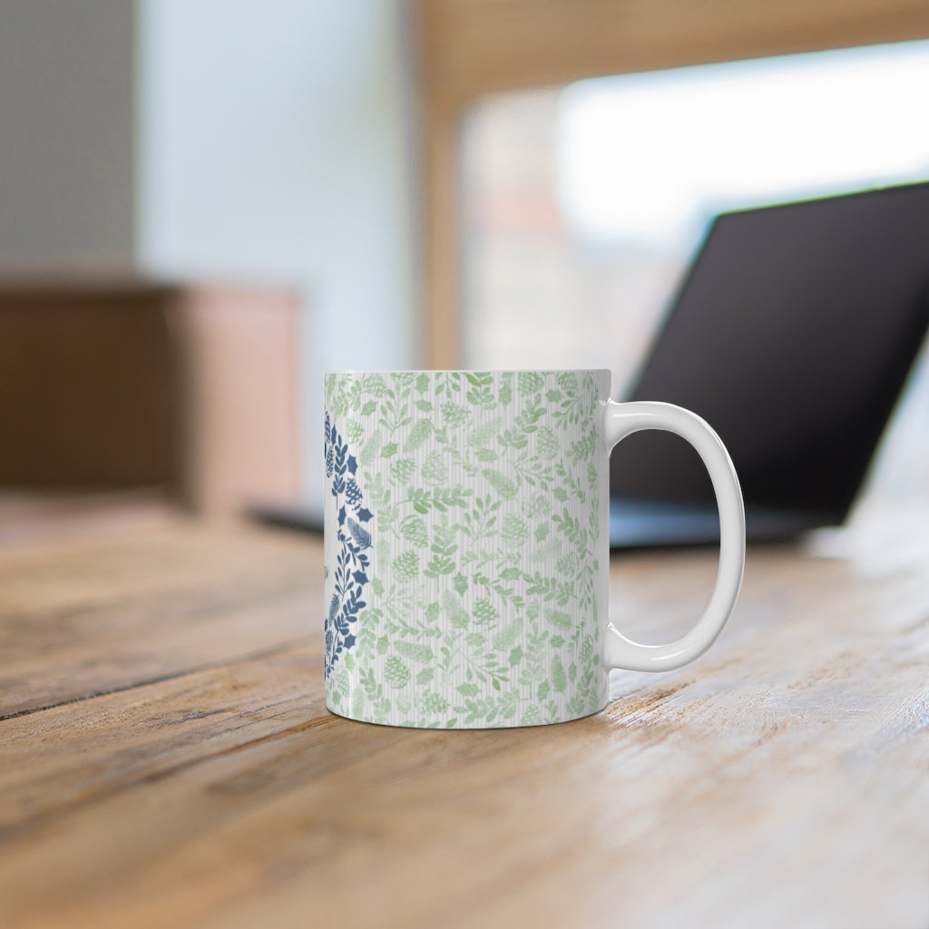 Holiday Wreath Mug in Green