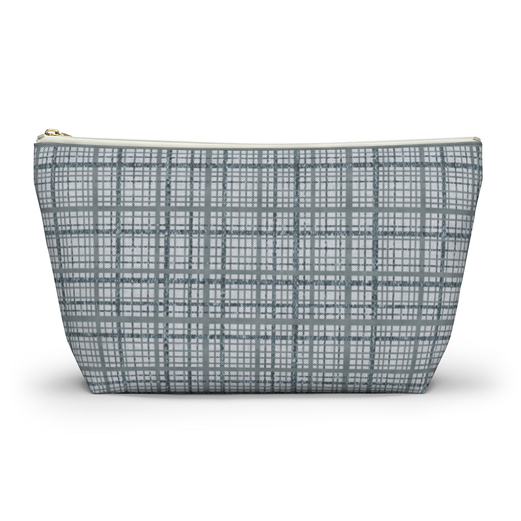Rogers Tartan Accessory Pouch w T-bottom in Blue