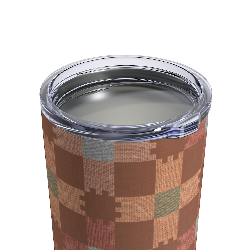 Plaid Check Tumbler in Orange