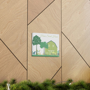 Barnyard Fun Home Wrapped Canvas in Green