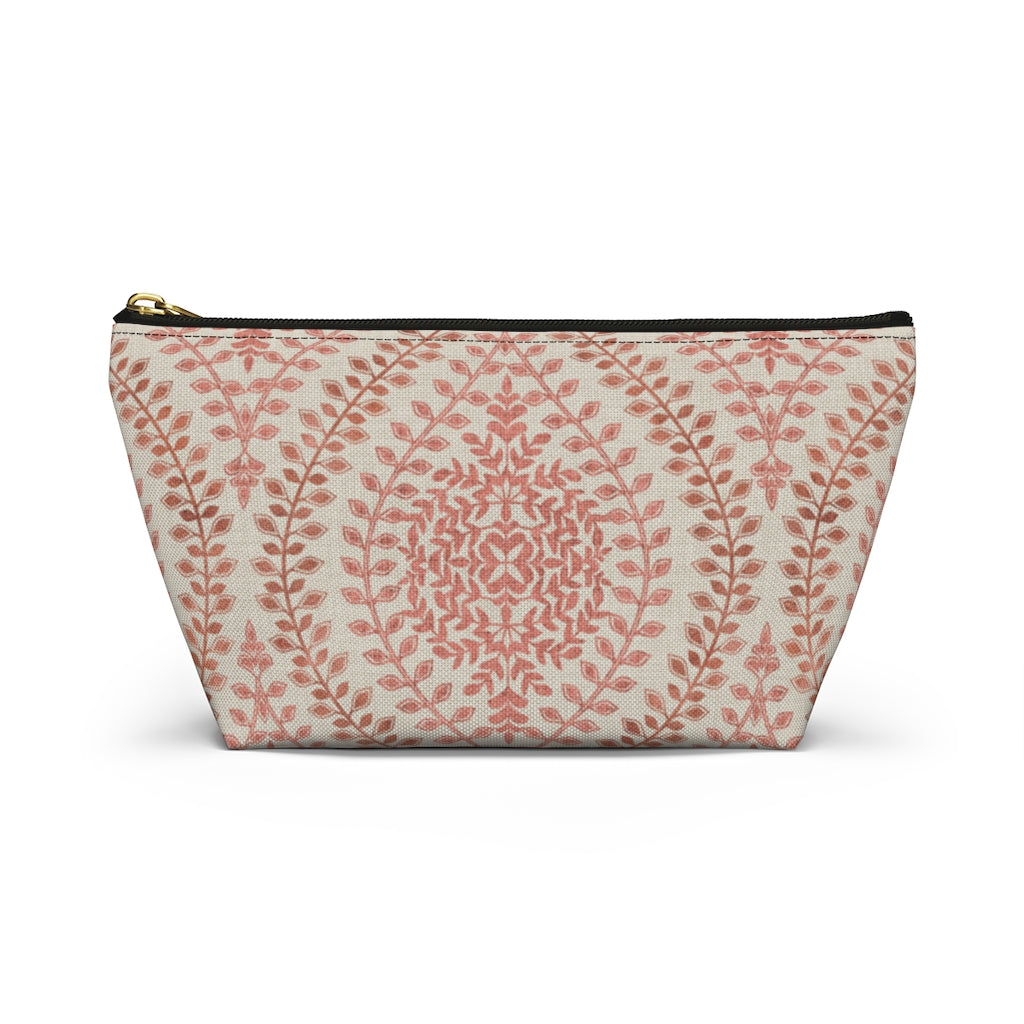 Mumbai Lace Accessory Pouch w T-bottom in Pink