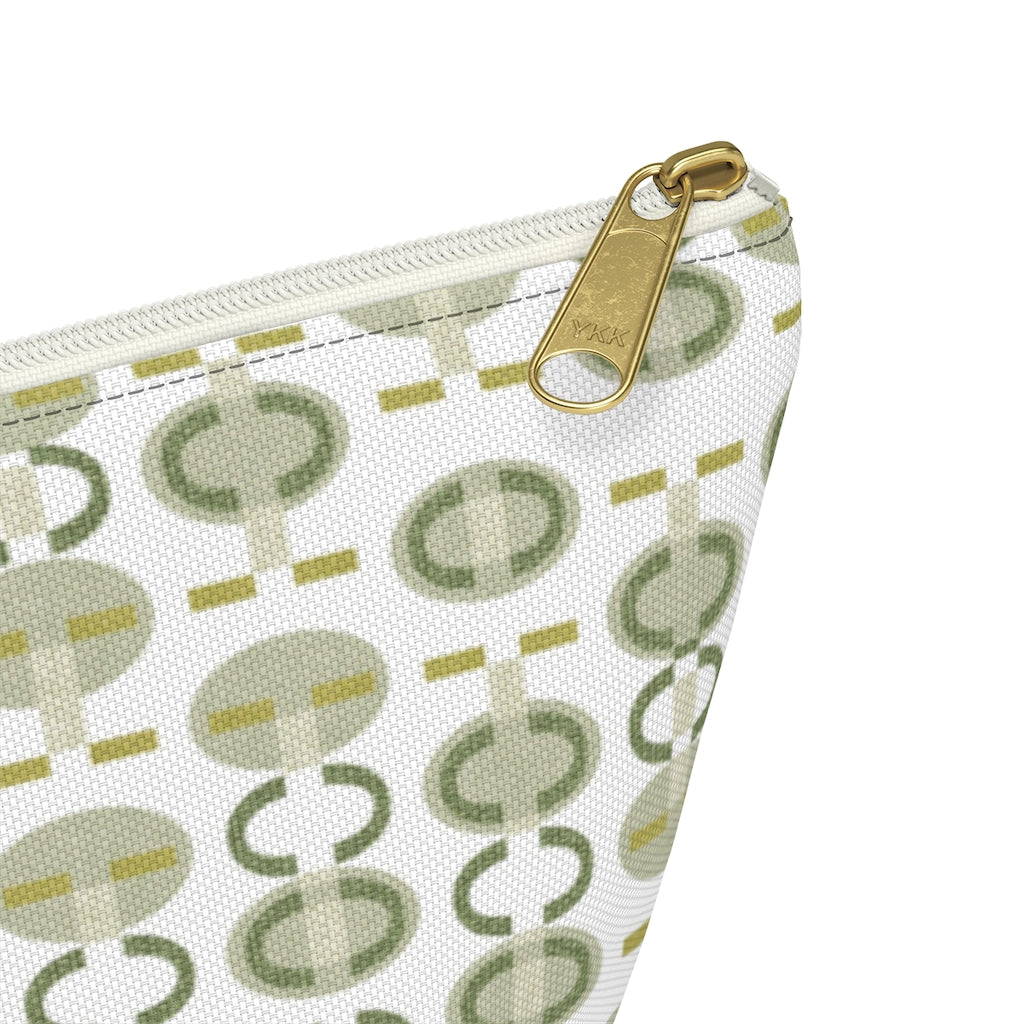 Telegraph Code Accessory Pouch w T-bottom in Green