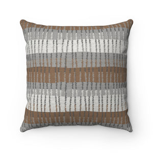 Bryce Canyon Square Throw Pillow in Brown