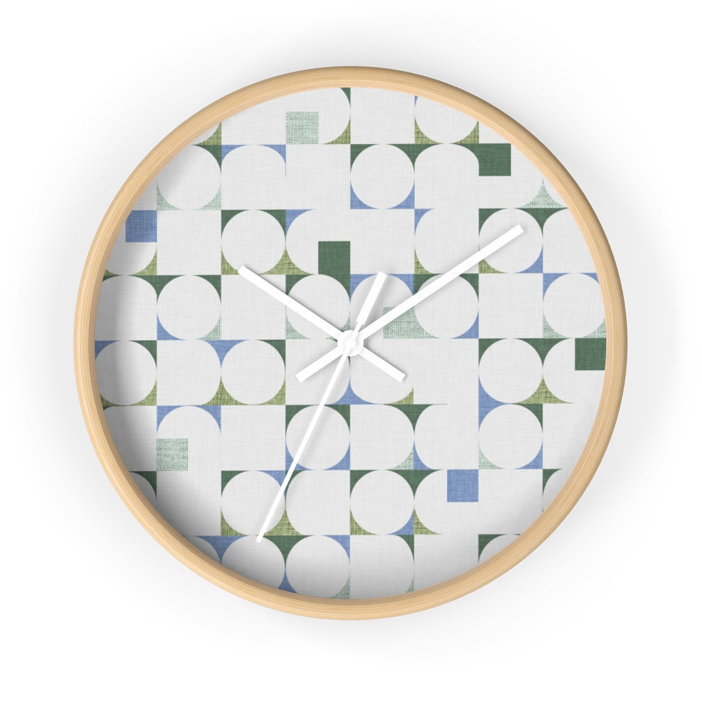 Cooper Mid Century Modern Wall Clock in Teal