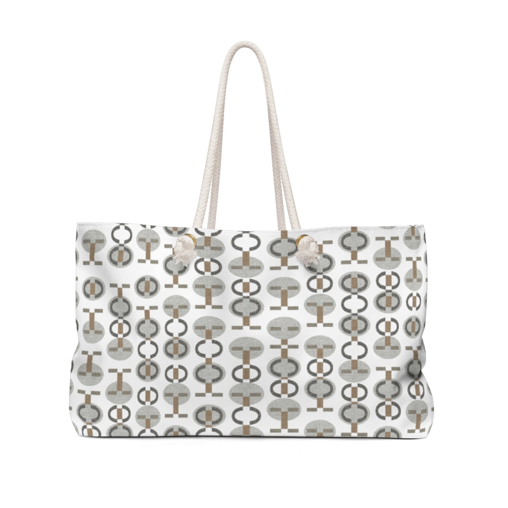 Telegraph Code Weekender Bag in Gray